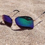 sunglasses, sand, beach